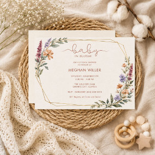 Wildflower-Baby in Bloom Baby Shower-Einladung Einladung