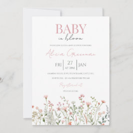 Wildflower Baby in Bloom Baby Shower Invitation Einladung