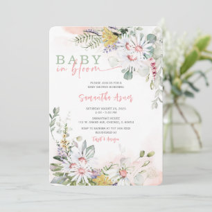 Wildflower-Baby-in-Blüte-Baby-Shower-Einladung Einladung