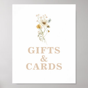 Wildflower-Baby-in-Blüte-Babyparty-Geschenke-Schil Poster