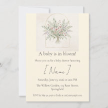 Wildflower-Baby-Party, Editierbar