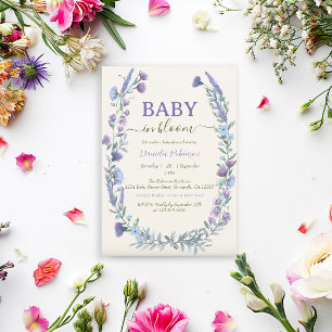 Wildflower-Baby-Party für einen kleinen Jungen Einladung