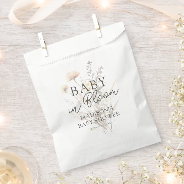 Wildflower-Baby-Party Geschenktütchen (Ausgeschnitten)