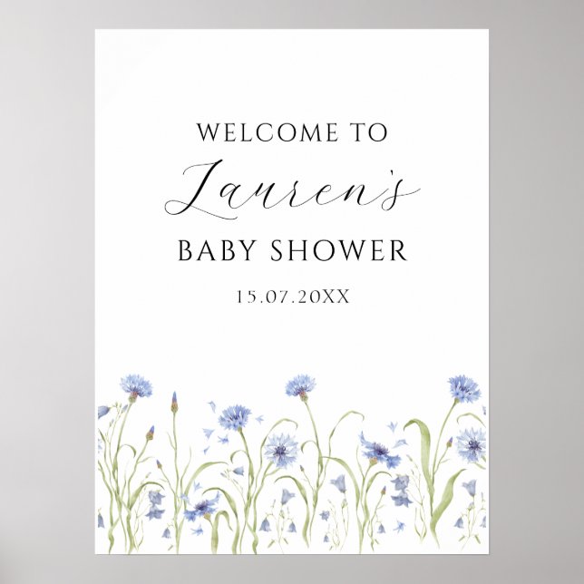 Wildflower-Baby-Party Poster (Vorne)