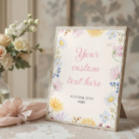 Wildflower-Baby-Party-Tischschild