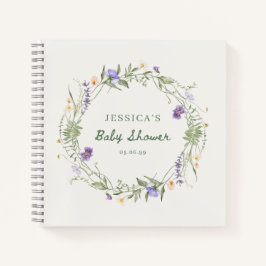 Wildflower Baby Shower Guest Book Notizbuch