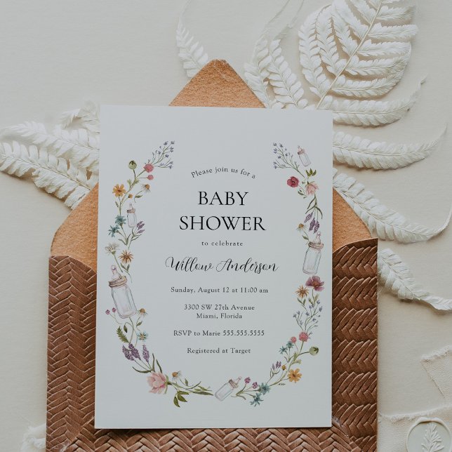 Wildflower Baby Shower Invitation Einladung (Von Creator hochgeladen)