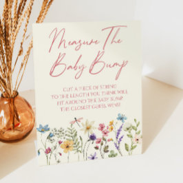 Wildflower Baby Shower Measure The Baby Bump Sockelschild