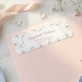 Wildflower Baby Shower Return Address