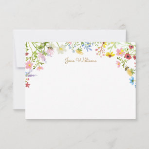 Wildflower-Bienen-Script personalisiert Mitteilungskarte