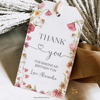 Wildflower Birthday Garden Party Geschenkanhänger