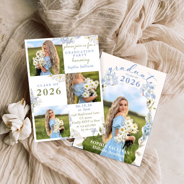 Wildflower Bloom Graduation Party Invitation Einladung (Von Creator hochgeladen)