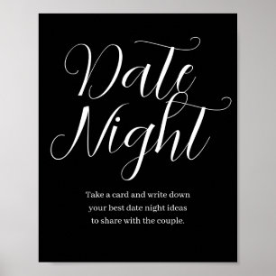 Wildflower-Blüten-Datum-Nacht-Idee-Schild Datum-Na Poster