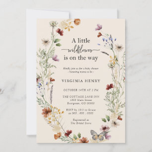 Wildflower Boho-Baby-Party Einladung