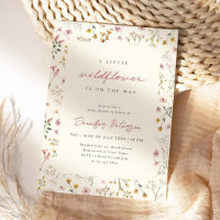 Wildflower Boho-Baby-Shower-Einladung