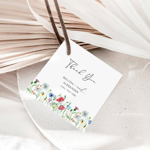 Wildflower Boho Garden Wedding Thank You Geschenkanhänger