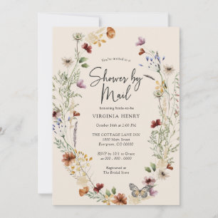 Wildflower Boho per Post Braut- Einladung