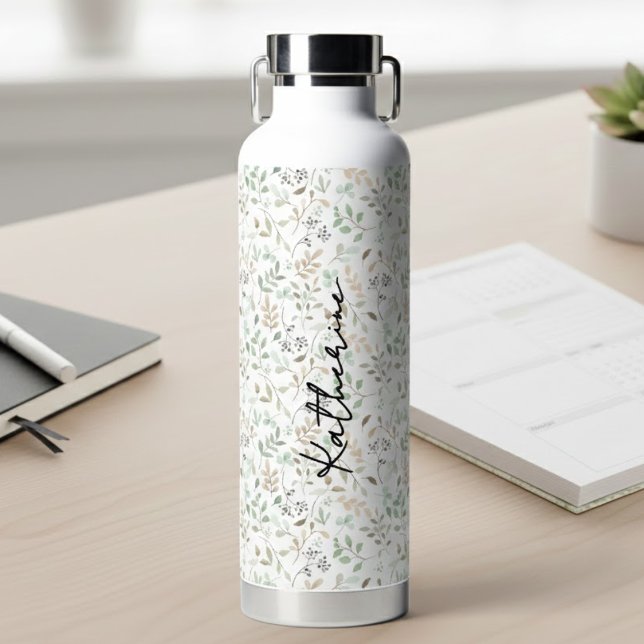 Wildflower Boho Personalized Trinkflasche (Von Creator hochgeladen)