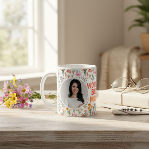 Wildflower Boho Weltbeste Mutter Foto Muttertag Ge Kaffeetasse