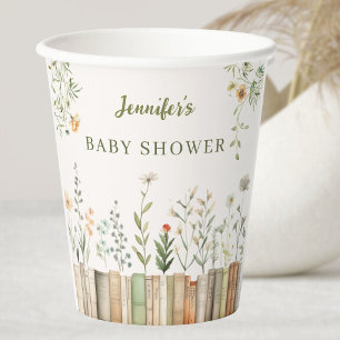 Wildflower Books Baby Shower Geschlechtsneutral  Pappbecher