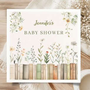 Wildflower Books Baby Shower Geschlechtsneutral Serviette