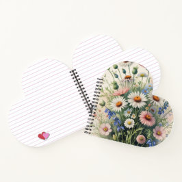Wildflower Botanical Spiral  Notebook Notizbuch