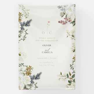 Wildflower Botanical Wedding Banner 