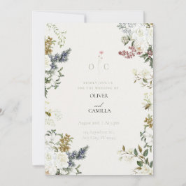 Wildflower Botanical Wedding Invitation Template  Einladung
