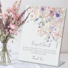 Wildflower Bouquet Flower Bar Sockelschild