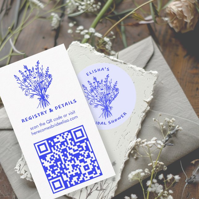 Wildflower Bouquet Rustic Whimsical Bridal Shower  Runder Aufkleber (Wildflower Bouquet Rustic Whimsical Bridal Shower Classic Round Sticker
)