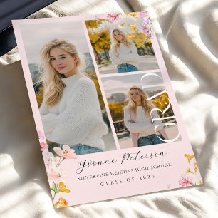 Wildflower & Bow Abschluss Einladung