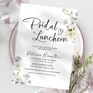 Wildflower-Braut-Lunch Einladung