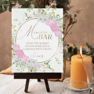 Wildflower Brautparty Mimosa Bar Schild