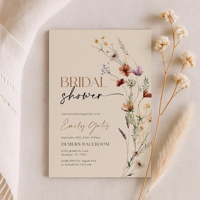 Wildflower Bridal Shower Invitation, Floral Boho  Einladung (Von Creator hochgeladen)