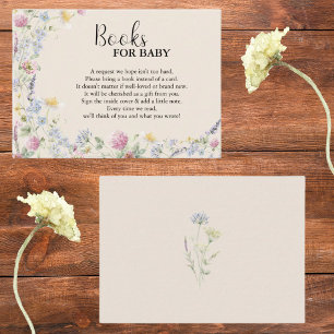 Wildflower-Bücher für Baby-Beilagekarte Begleitkarte