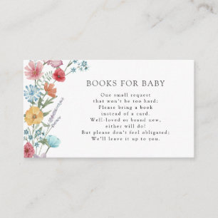 Wildflower-Bücher für Baby-Karte Begleitkarte