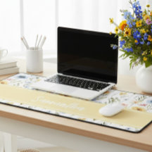 Wildflower Colorful Spring Floral Desk Mat