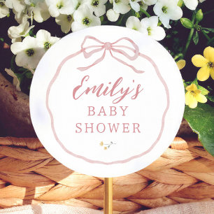Wildflower Coquette Baby Shower Runder Aufkleber