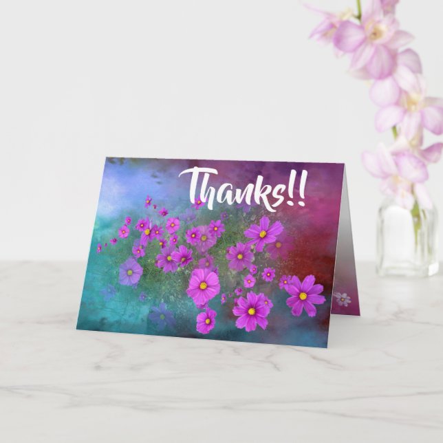 wildflower cosmos greeting card karte (Orchidee)