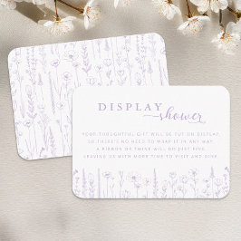 Wildflower Display Shower Baby Shower Lavender Begleitkarte