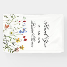 Wildflower Elegant Danke Brautparty Banner