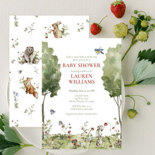 Wildflower-Erdbeer-Sommer-Baby-Shower-Einladung Einladung
