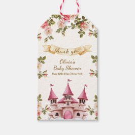Wildflower Fairytale Castle Baby Shower Thank You Geschenkanhänger