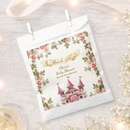 Wildflower Fairytale Castle Baby Shower Thank You Geschenktütchen