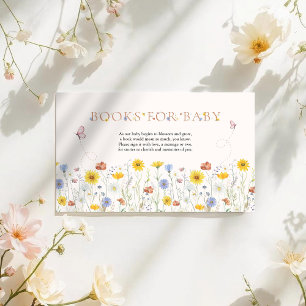Wildflower Farbige Babyparty-Bücher für Babys Begleitkarte