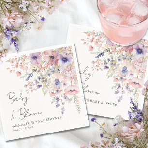Wildflower Floral Baby Shower Servietten