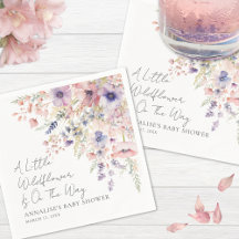 Wildflower Floral Baby Shower Servietten