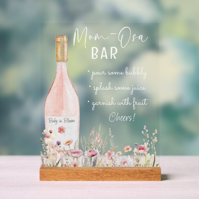 Wildflower Floral Mom-Osa Sign Acrylschild (Neutral)