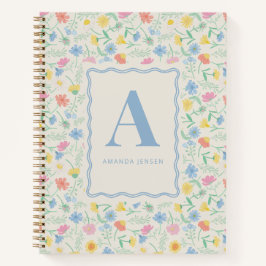 Wildflower Floral Personalized  Notizbuch