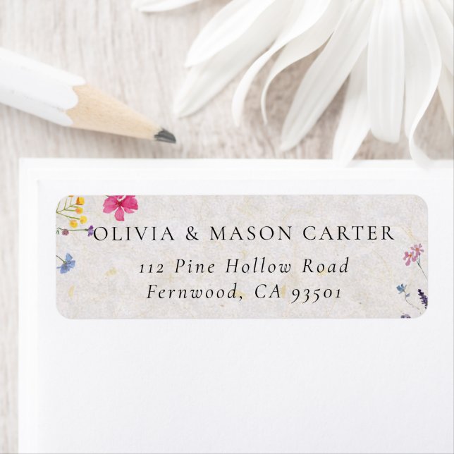 Wildflower Garden Blush Pink Watercolor Wedding (Insitu)